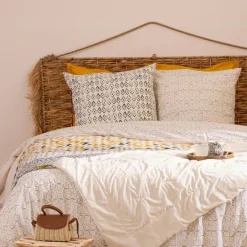 Housse de couette et deux taies coton (240 x 220 cm) Aqua Multicolore