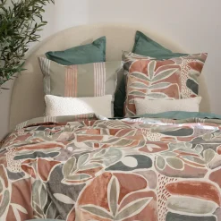 Housse de couette et deux taies coton (240 x 220 cm) Alvaro Multicolore