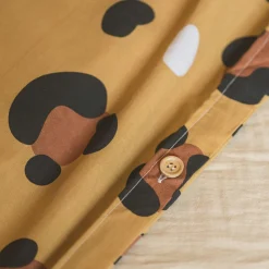 Housse de couette et deux taies enfant coton (240 x 220 cm) Lola Caramel