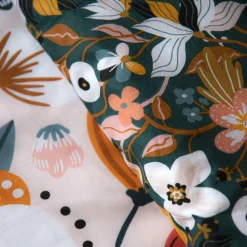 Housse de couette et deux taies enfant coton (200 x 200 cm) Champetre Multicolore