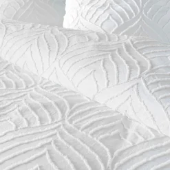 Housse de couette et une taie d'oreiller microfibre (140 x 200 cm) Heltie Blanc