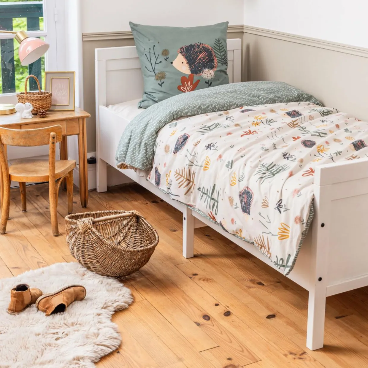 Housse de couette et une taie enfant coton (140 x 200 cm) Polisson Multicolore
