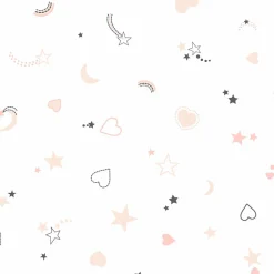 Housse de couette et une taie enfant coton (140 x 200 cm) Chat Rose