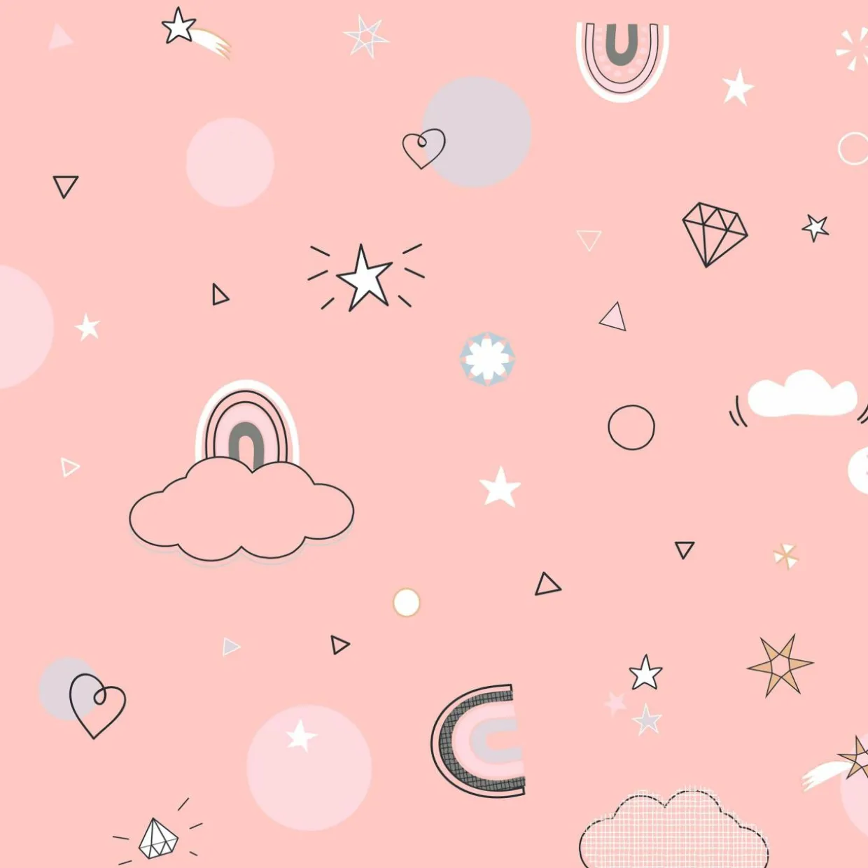 Housse de couette et une taie enfant coton (140 x 200 cm) Licorne Rose