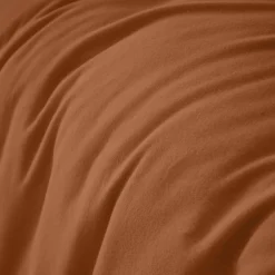 Housse de couette flanelle de coton (240 x 220 cm) Théa Terracotta