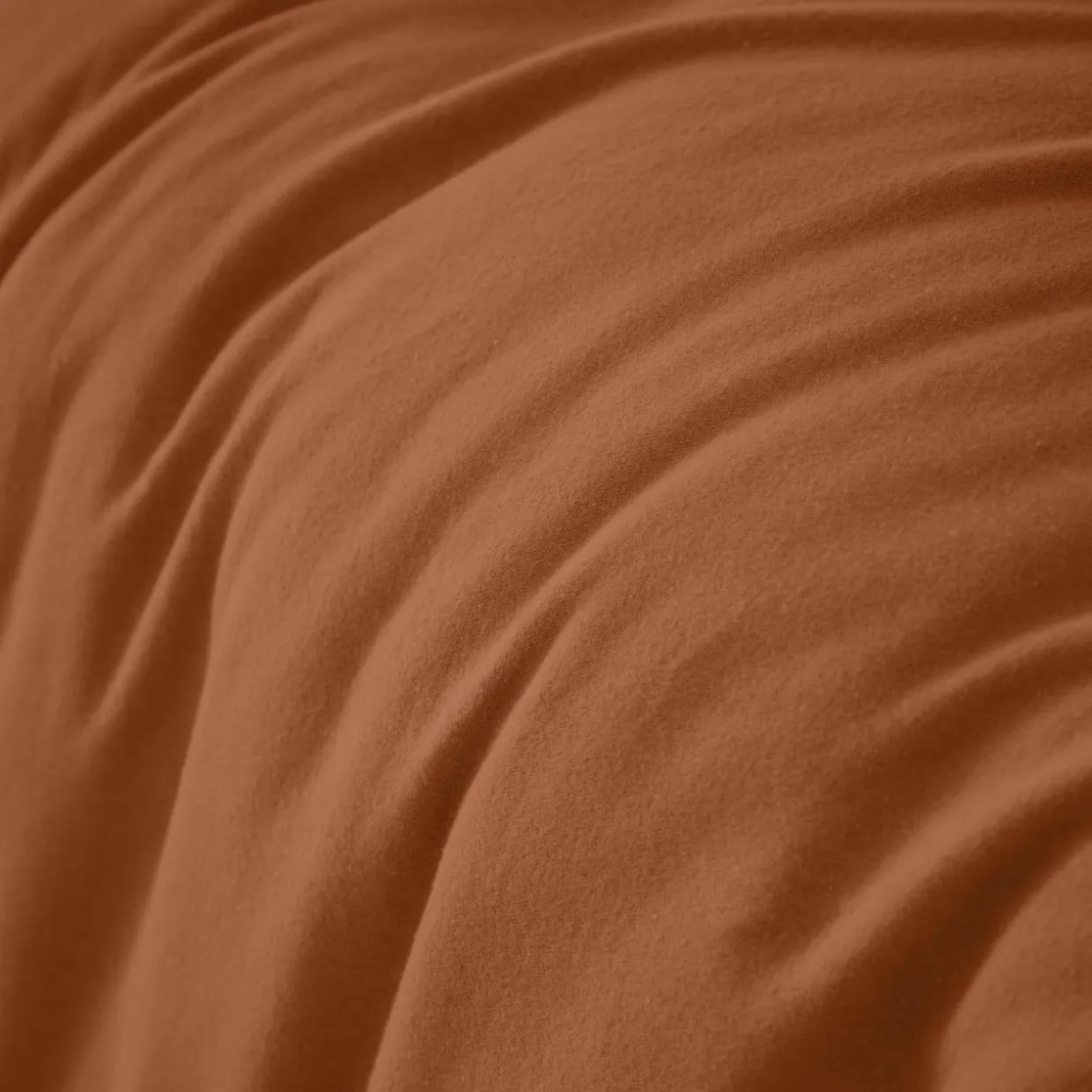 Housse de couette flanelle de coton (240 x 220 cm) Théa Terracotta