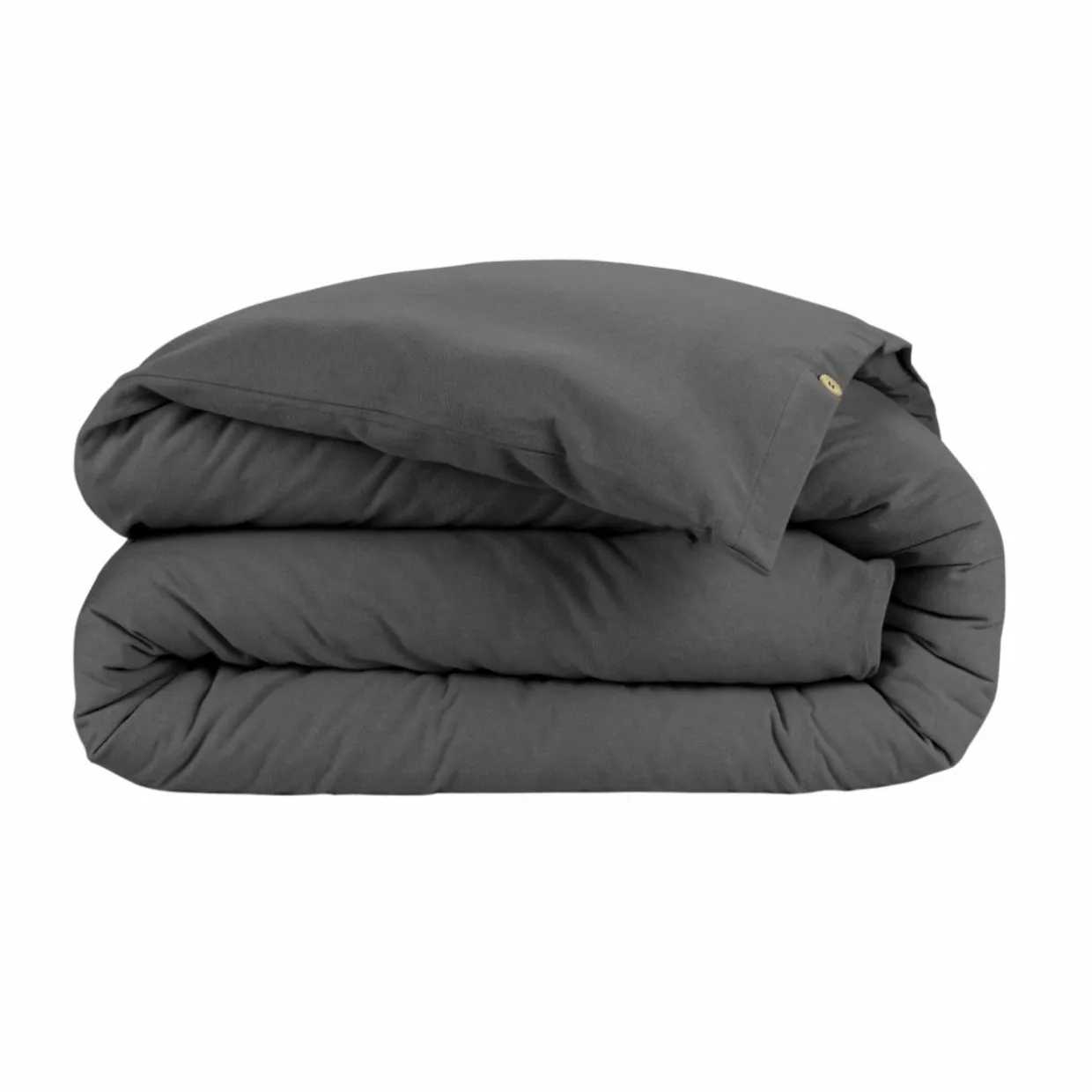 Housse de couette flanelle de coton (200 x 200 cm) Théa Gris anthracite