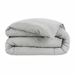 Housse de couette flanelle de coton (260 x 240 cm) Nina Gris clair