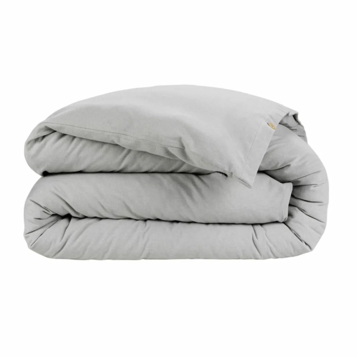 Housse de couette flanelle de coton (260 x 240 cm) Nina Gris clair