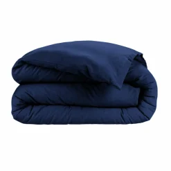 Housse de couette flanelle de coton (260 x 240 cm) Nina Bleu nuit