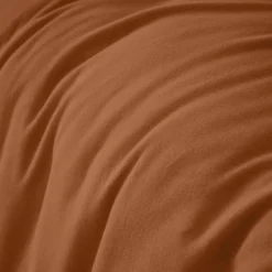 Housse de couette flanelle de coton (280 x 240 cm) Nina Terracotta