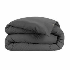 Housse de couette flanelle de coton (280 x 240 cm) Nina Gris anthracite