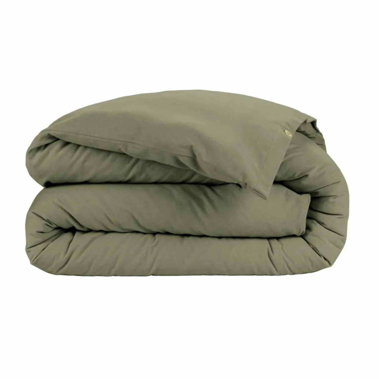 Housse de couette flanelle de coton (200 x 200 cm) Nina Vert romarin