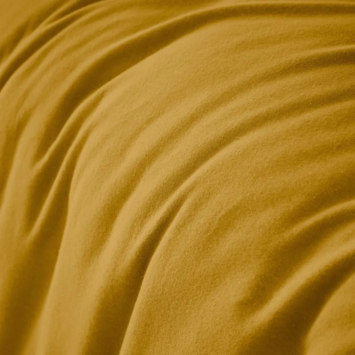 Housse de couette flanelle de coton (260 x 240 cm) Nina Jaune ocre