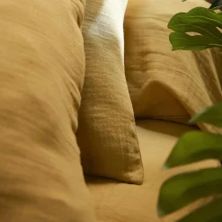 Housse de couette gaze de coton (200 x 200 cm) Gaïa Jaune safran