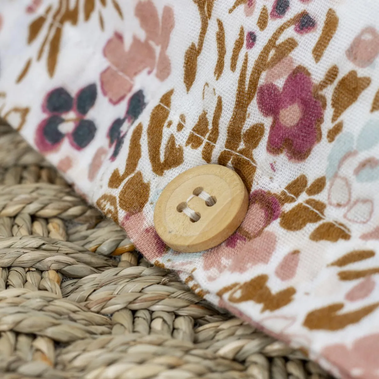 Housse de couette gaze de coton (240 x 220 cm) Constance Beige pampa