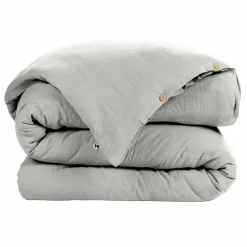 Housse de couette gaze de coton (260 x 240 cm) Gaïa Gris nuage