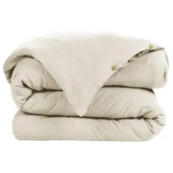 Housse de couette gaze de coton (140 x 200 cm) Gaïa Beige pampa
