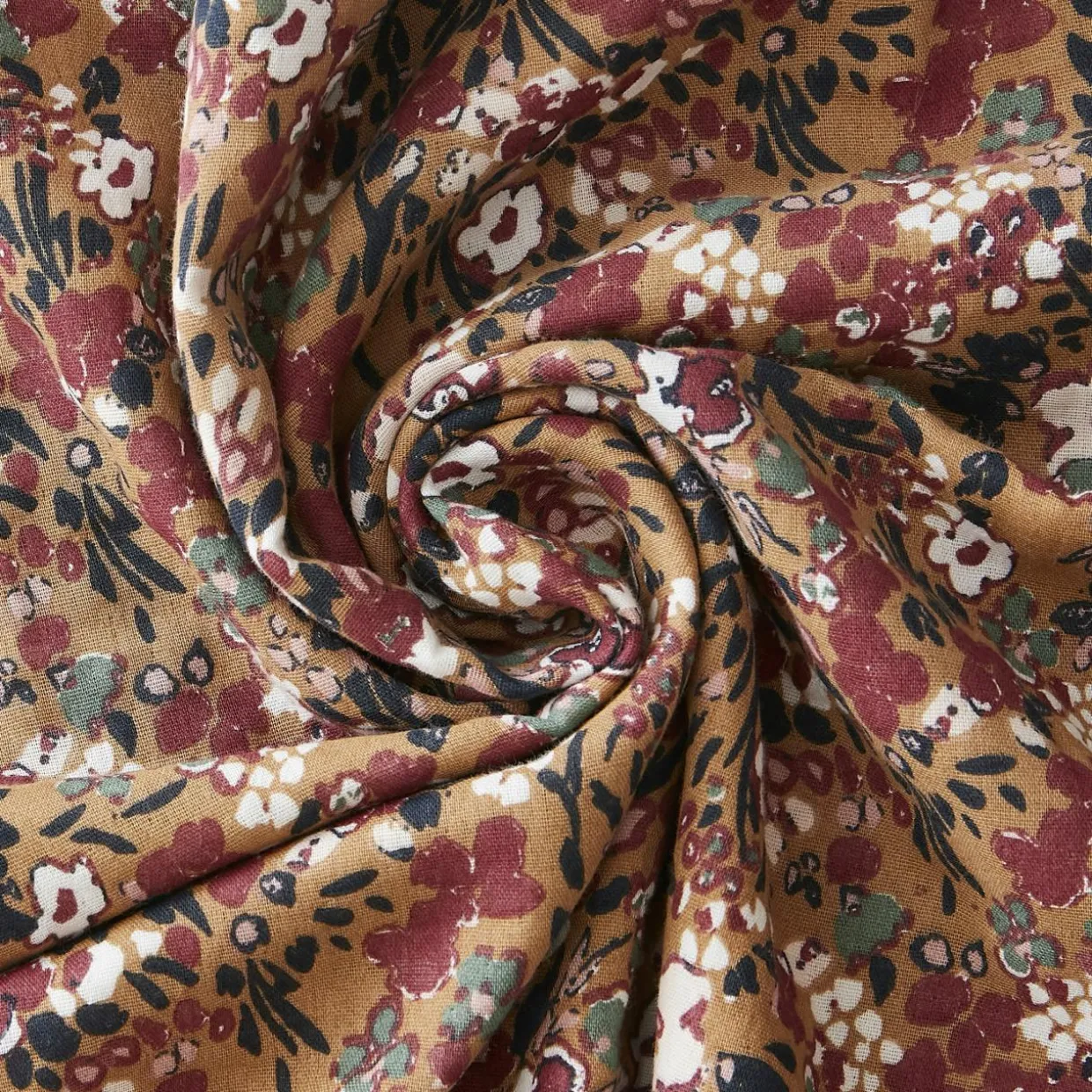 Housse de couette gaze de coton (200 x 200 cm) Constance Camel