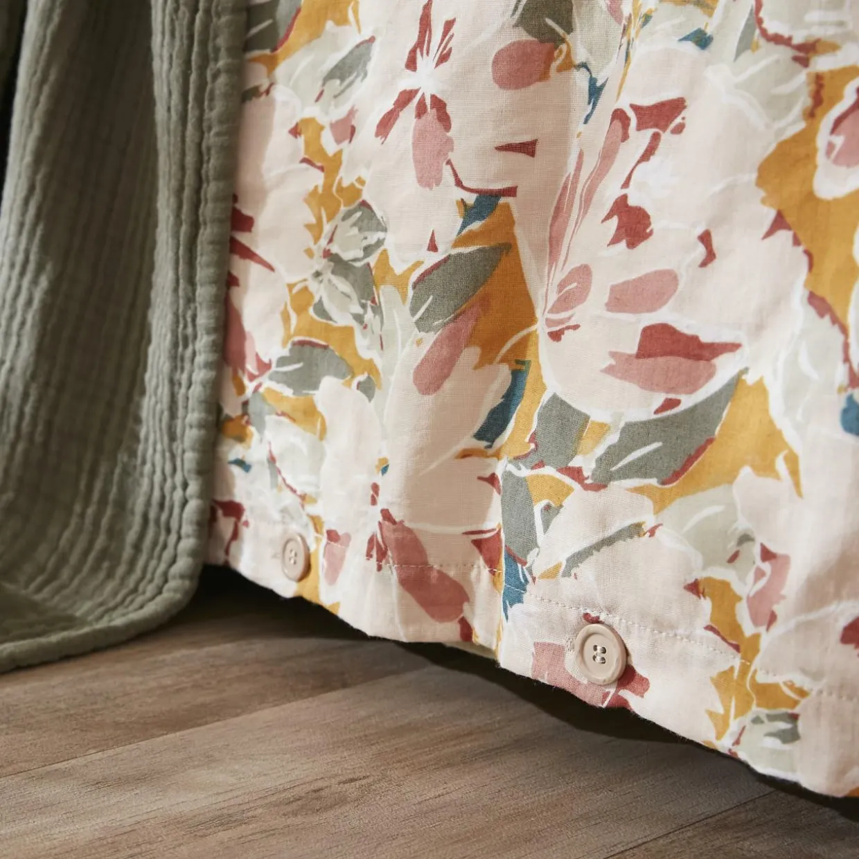 Housse de couette gaze de coton (260 x 240 cm) April Multicolore