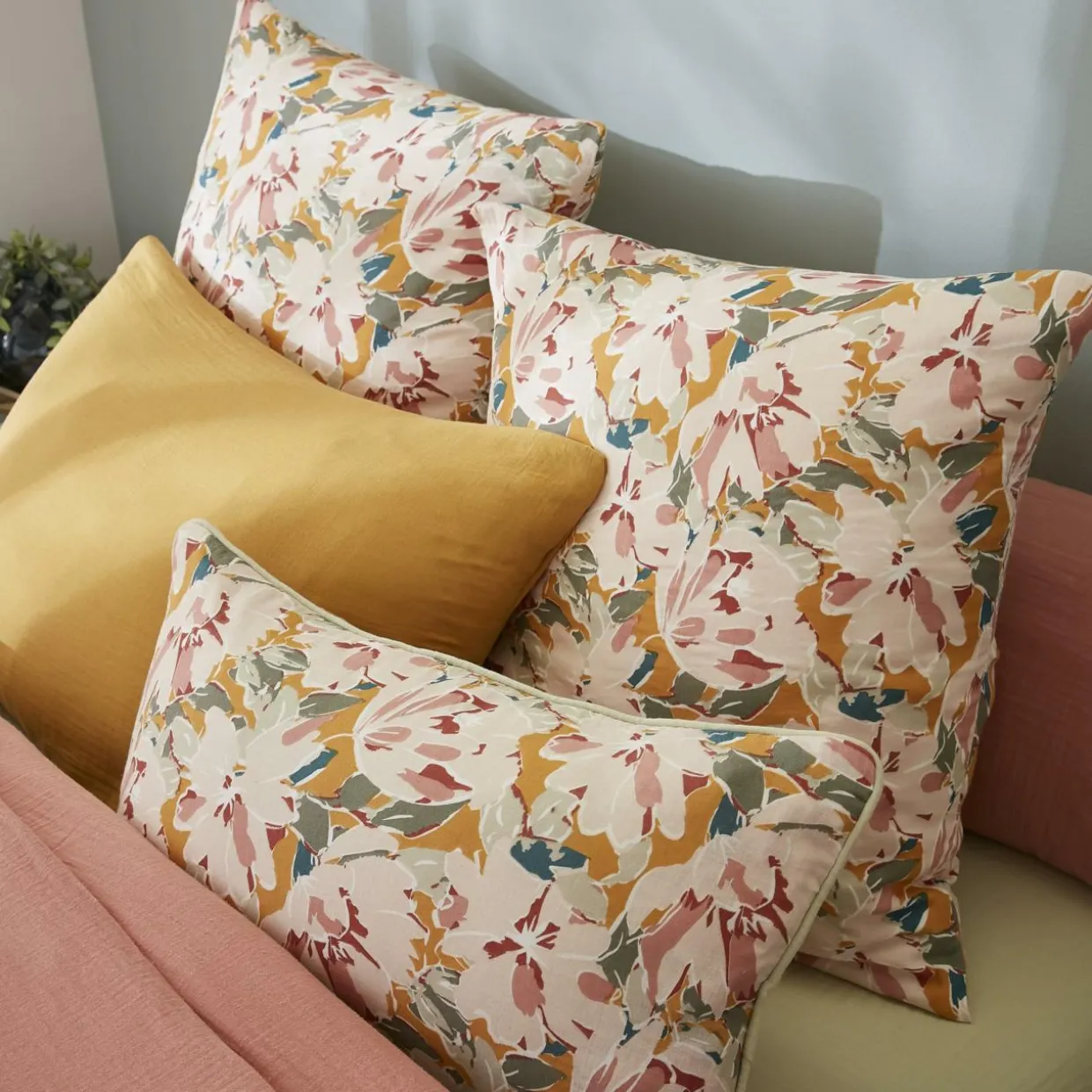 Housse de couette gaze de coton (260 x 240 cm) April Multicolore