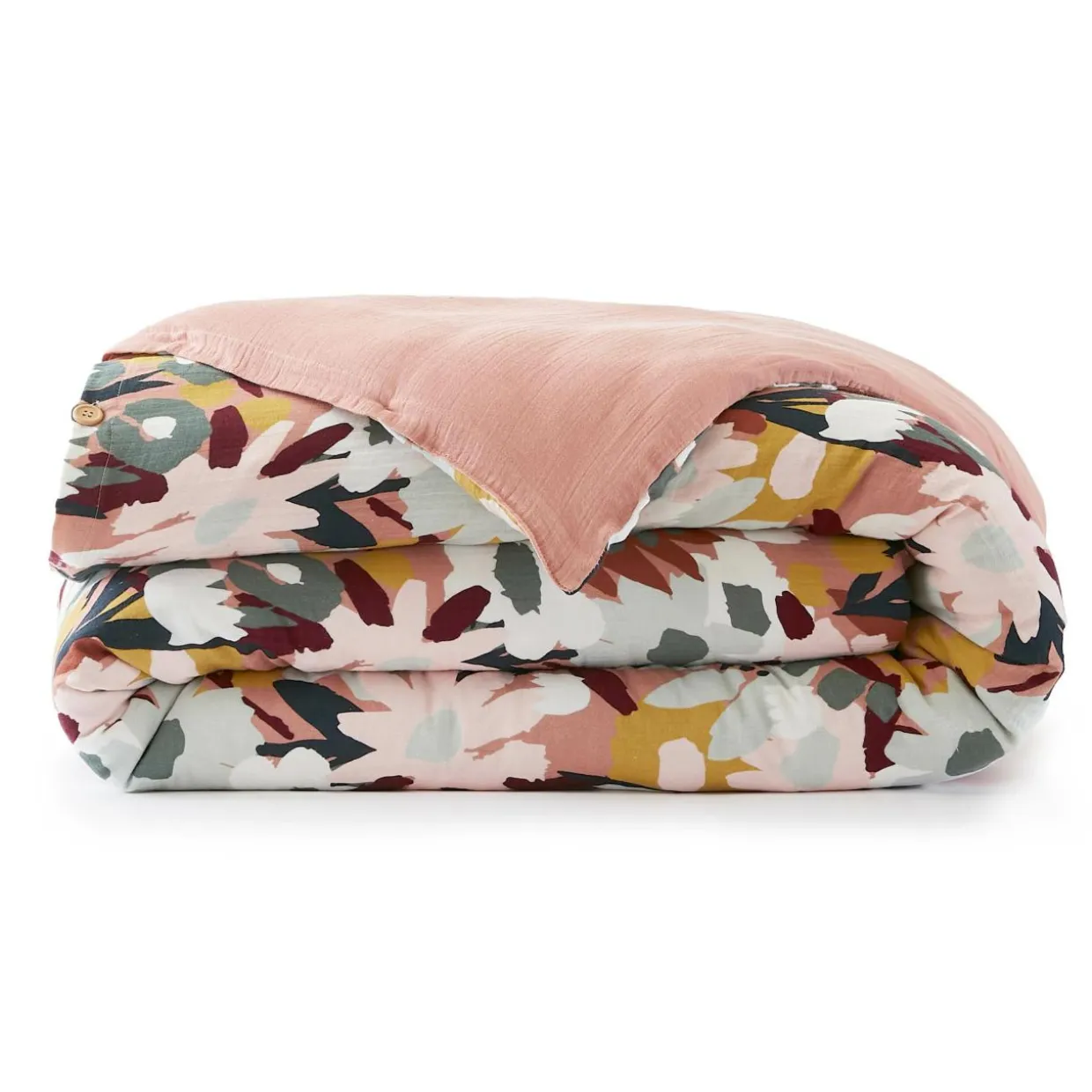 Housse de couette gaze de coton (200 x 200 cm) Azel Multicolore