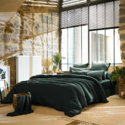Housse de couette gaze de coton (200 x 200 cm) Gaïa Vert sapin