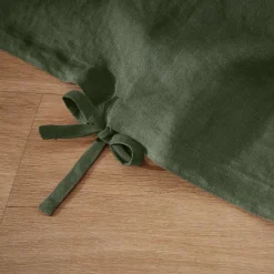 Housse de couette lin lavé (240 x 220 cm) Louise Vert romarin