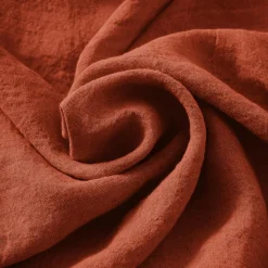 Housse de couette lin lavé (240 x 220 cm) Louise Terracotta