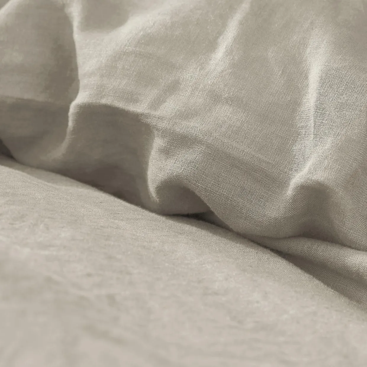 Housse de couette lin lavé (260 x 240 cm) Louise Beige