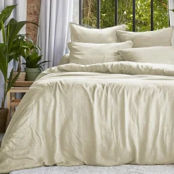Housse de couette lyocell Tencel™ lavé (260 x 240 cm) Olivia Beige pampa