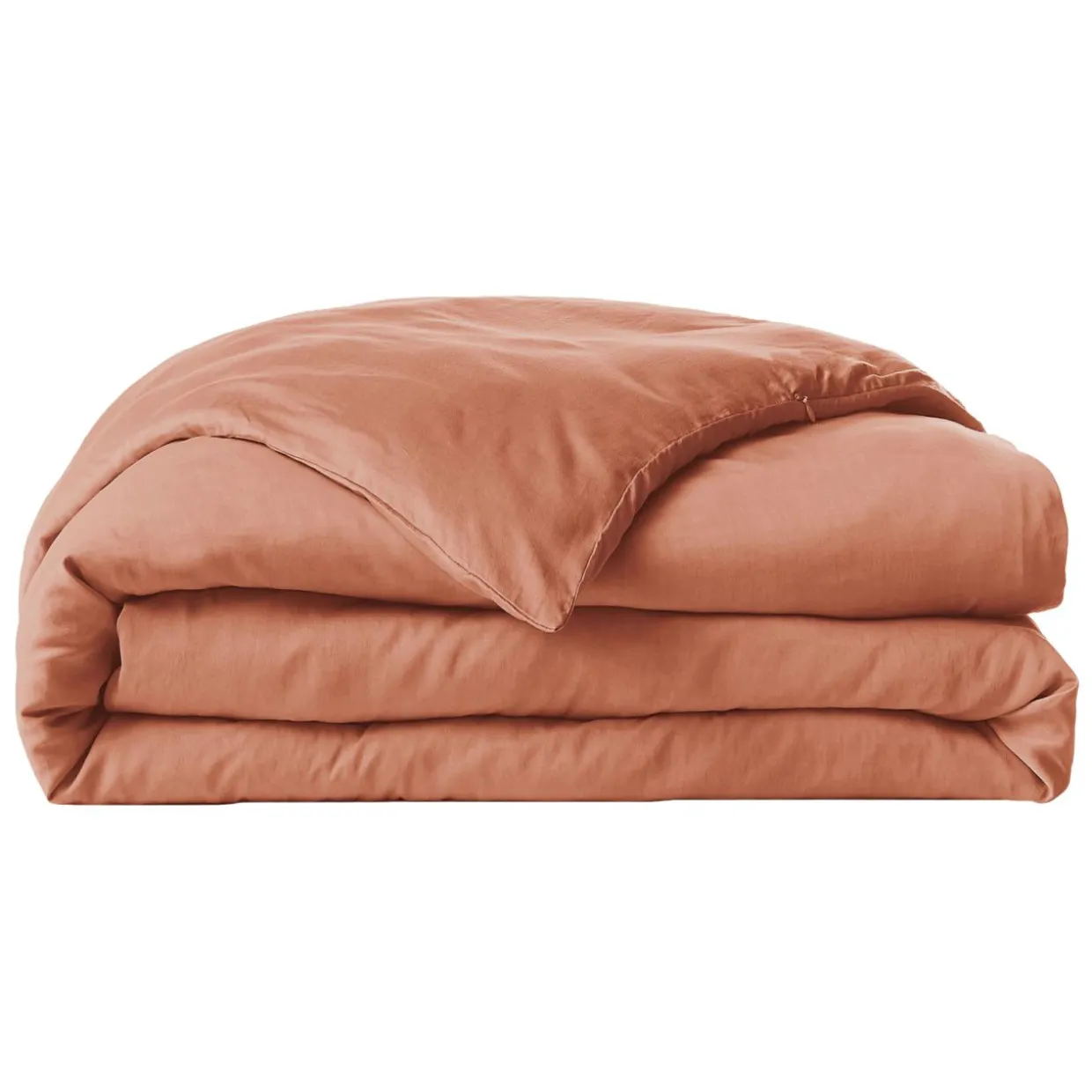 Housse de couette lyocell Tencel™ lavé (140 x 200 cm) Olivia Terracotta