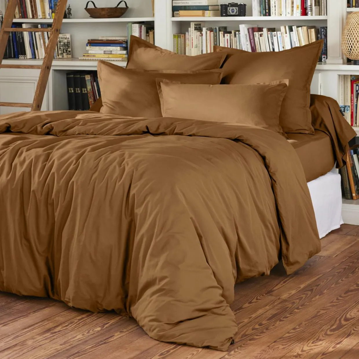 Housse de couette percale de coton (200 x 200 cm) Cali Camel