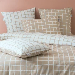 Housse de couette percale de coton (260 x 240 cm) Max Beige