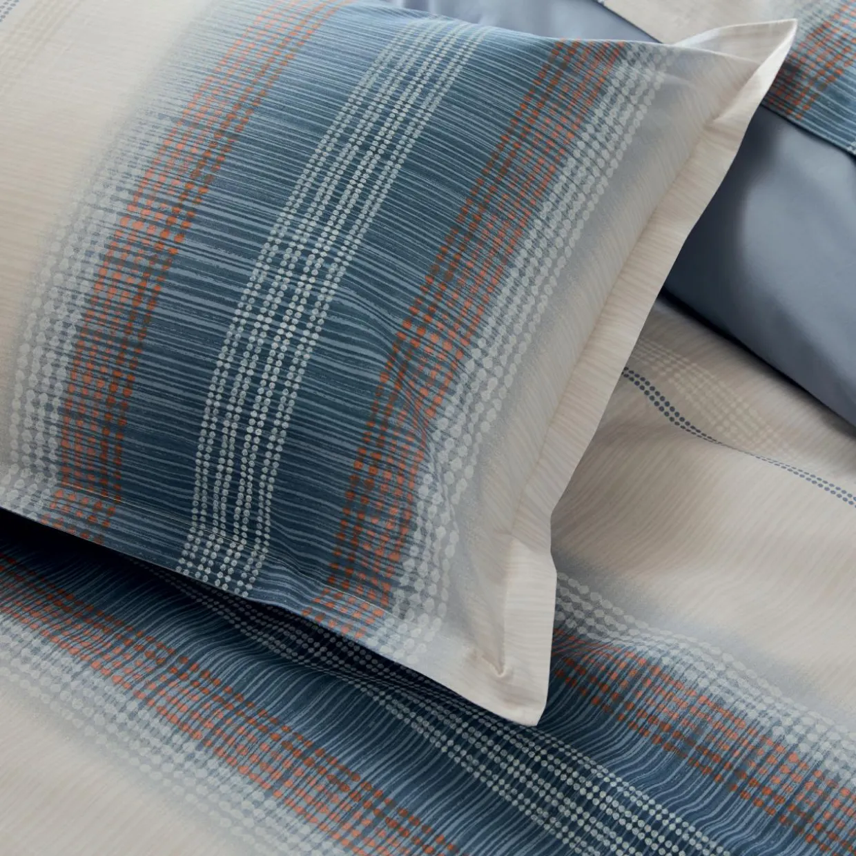 Housse de couette percale de coton (140 x 200 cm) Esteban Bleue