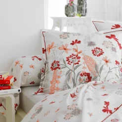 Housse de couette percale de coton (200 x 200 cm) Petite Folie Rouge