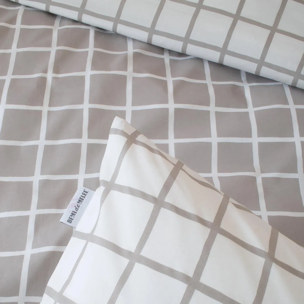 Housse de couette percale de coton (200 x 200 cm) Max Grise