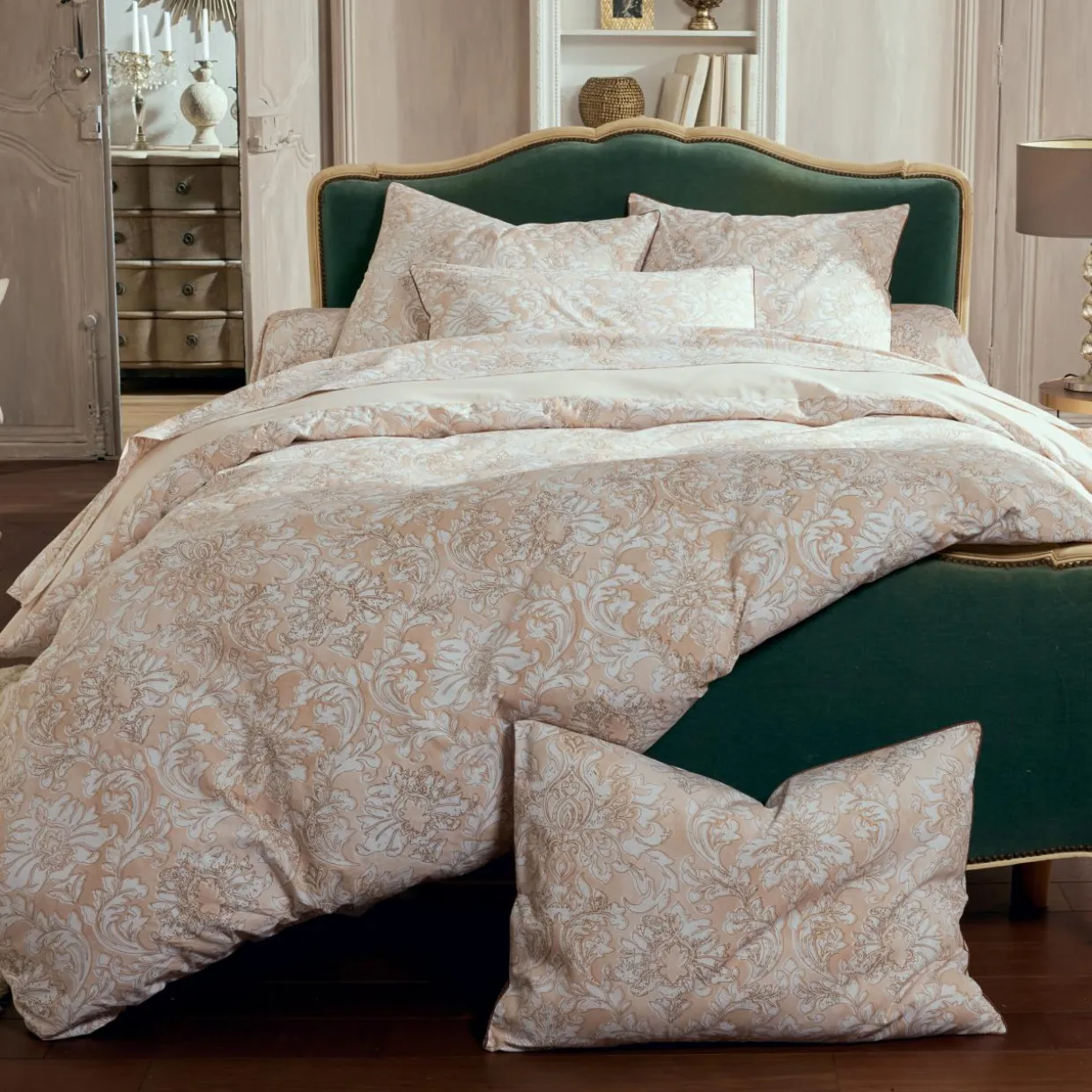 Housse de couette percale de coton (200 x 200 cm) Palazzo Beige