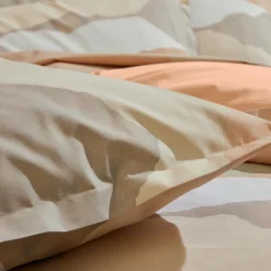 Housse de couette percale de coton (260 x 240 cm) Land Beige Craie