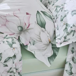 Housse de couette percale de coton (280 x 240 cm) Magnolia Vert sauge