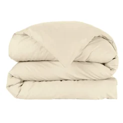 Housse de couette percale de coton (260 x 240 cm) Cali Beige