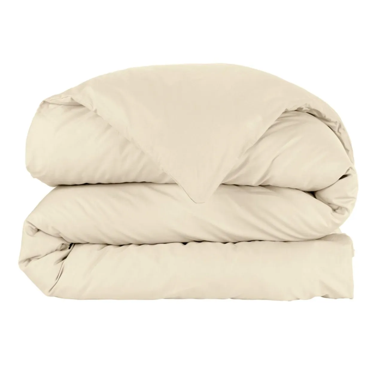 Housse de couette percale de coton (260 x 240 cm) Cali Beige