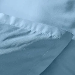Housse de couette percale de coton (140 x 200 cm) Cali Bleu ciel