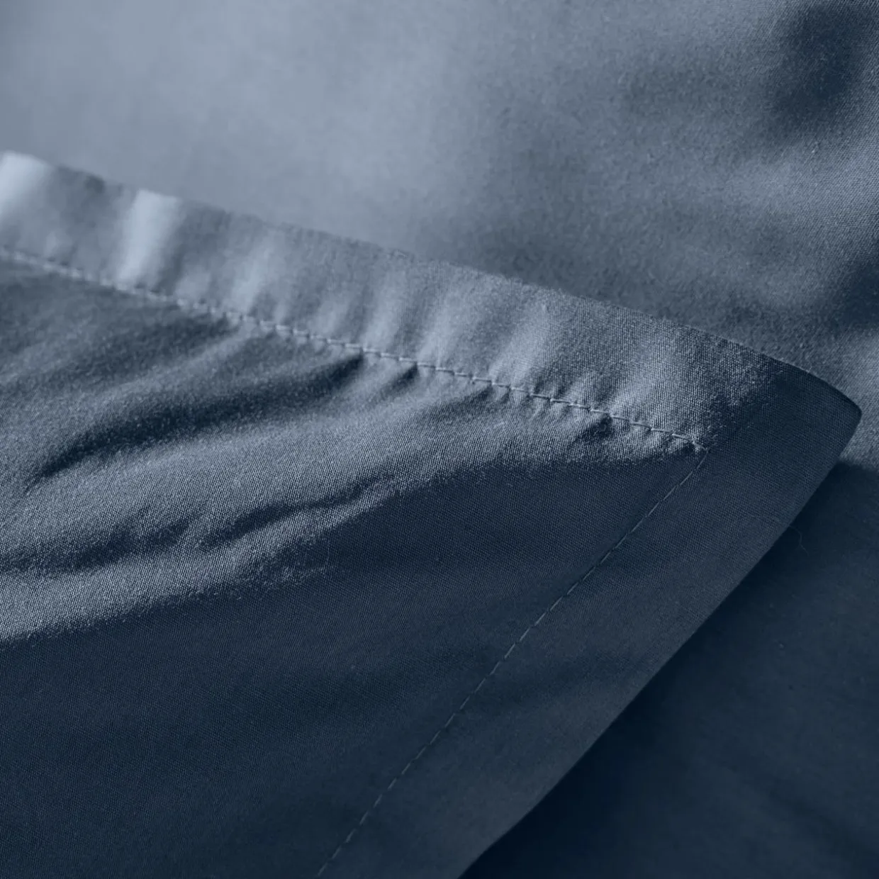 Housse de couette percale de coton (280 x 240 cm) Cali Bleu marine