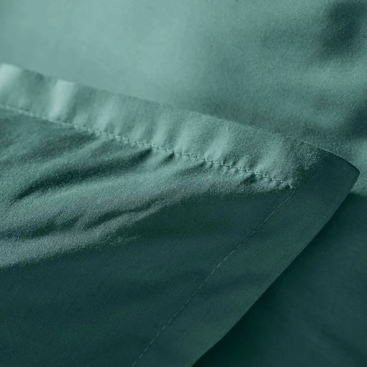 Housse de couette percale de coton (280 x 240 cm) Cali Bleu canard
