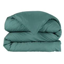 Housse de couette percale de coton (280 x 240 cm) Cali Bleu canard