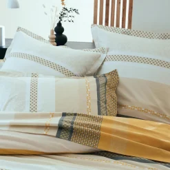 Housse de couette percale de coton (260 x 240 cm) Marlow Jaune