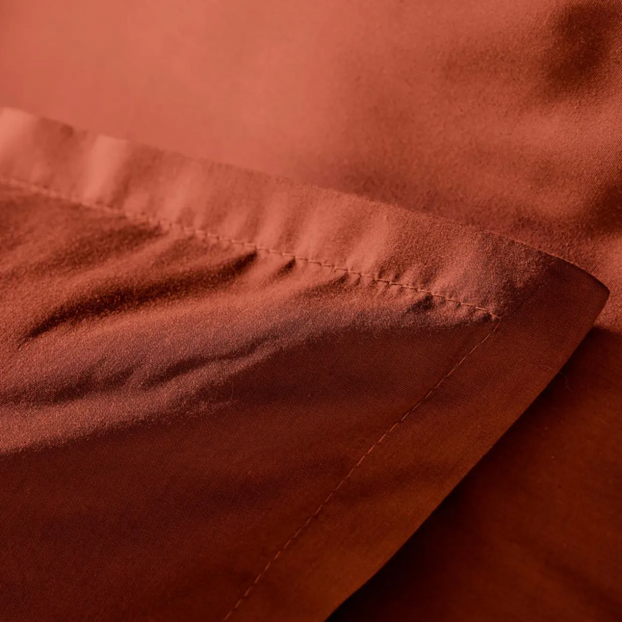 Housse de couette percale de coton (200 x 200 cm) Cali Terracotta