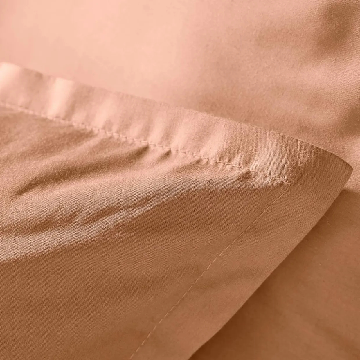 Housse de couette percale de coton (280 x 240 cm) Cali Rose pêche