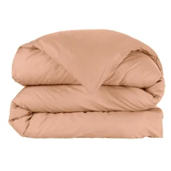 Housse de couette percale de coton (240 x 220 cm) Cali Rose pêche